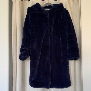 LIKE NEW Apparis Women's Midnight Blue Celina Faux Fur Coat